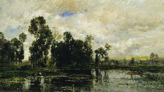 Charles Francois Daubigny The Edge of the Pond China oil painting art